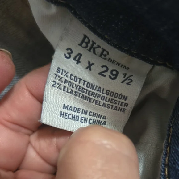 BKE Women's Boot Cut Jeans - Blue Wash with Light Whiskering - Picture 3 of 4